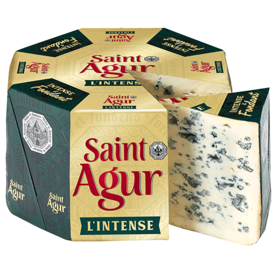 Saint Agur L'Intense Käsetheke Theke packshot slice