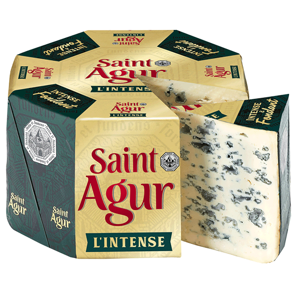 Saint Agur L'Intense Käsetheke Theke packshot slice