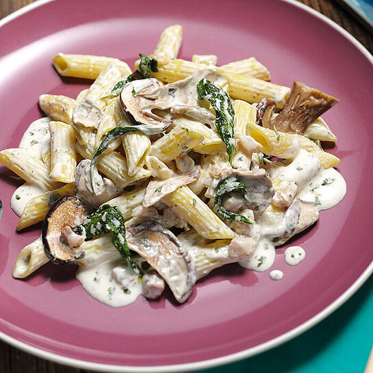Rezept für Penne mit Steinpilzen 