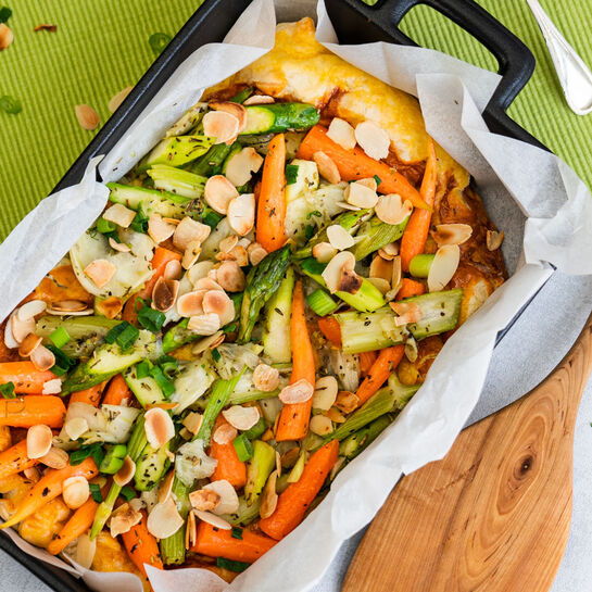 Bunte Frühlingsgemüsetarte Rezept für bunte Frühlingsgemüsetarte