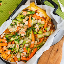 Rezept für bunte Frühlingsgemüsetarte