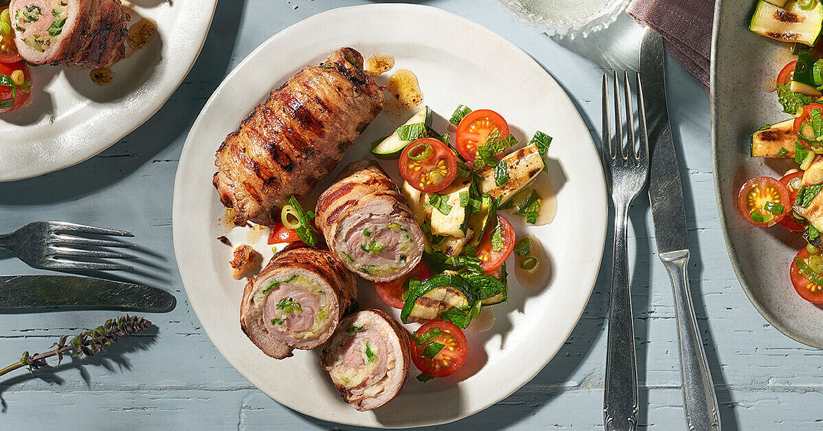 Kurz gegrillte Roulade vom Kalb mit Giovanni Ferrari Parmesan