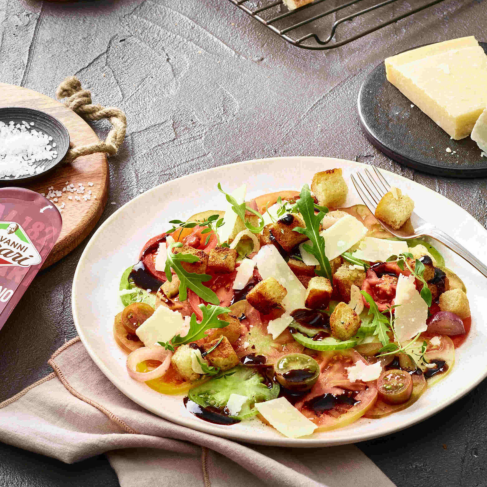 Buntes Tomaten-Carpaccio
