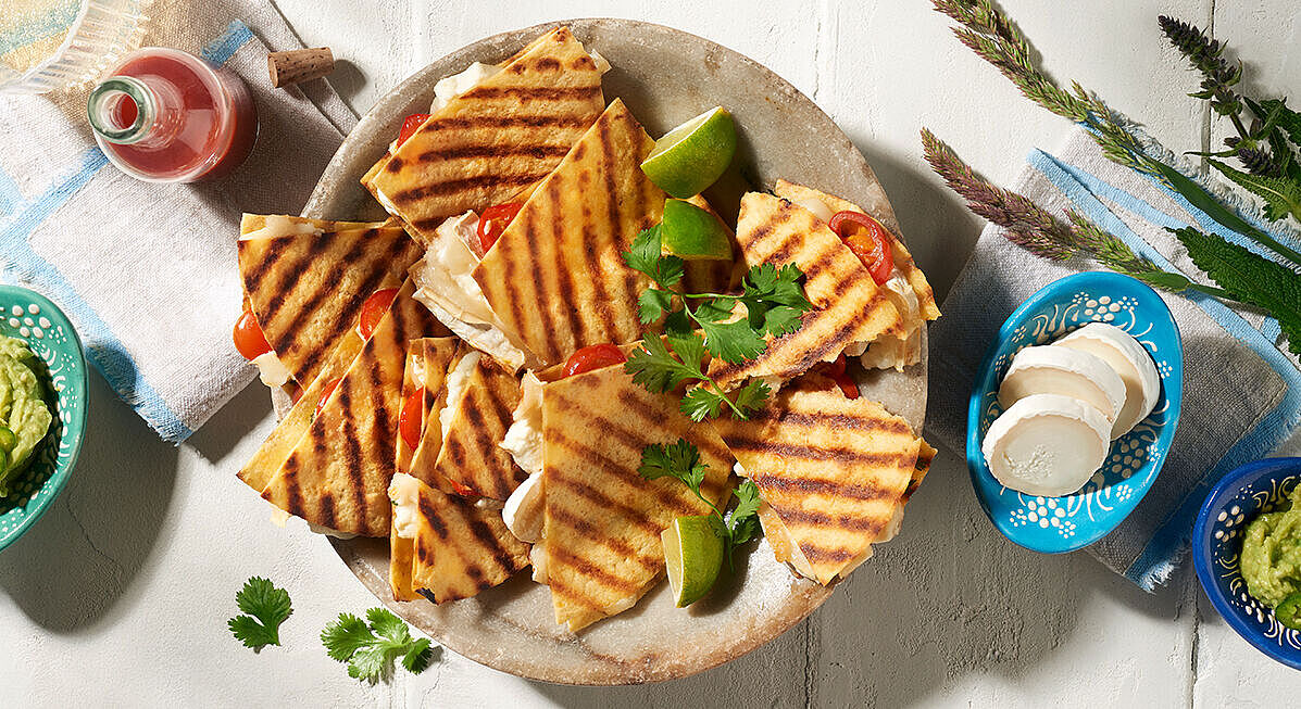 Quesadillas mit Chavroux Ziegenkäse