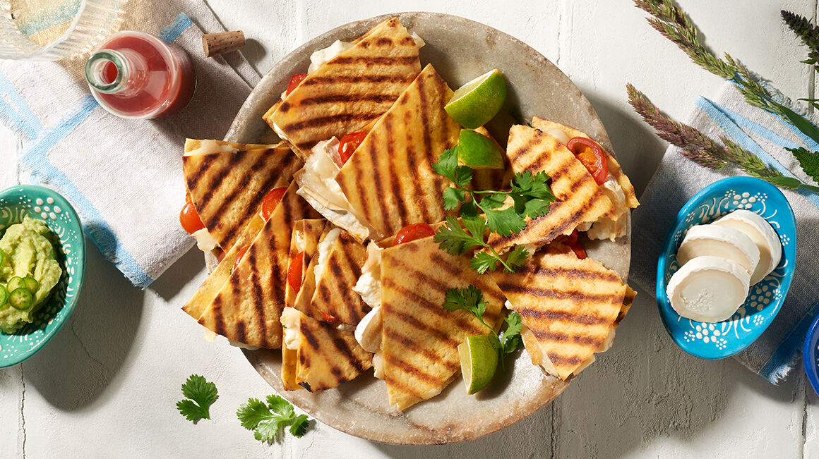 Rezept für leckere Quesadillas vom Grill mit Chavroux Ziegenkäse &quot;Milde Rolle&quot;