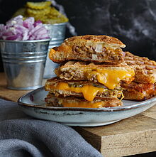 Cheeseburger Waffeln