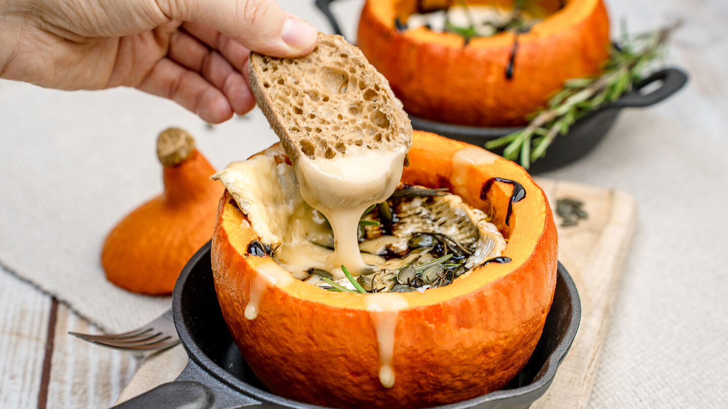 Ofenkürbis mit Camembert