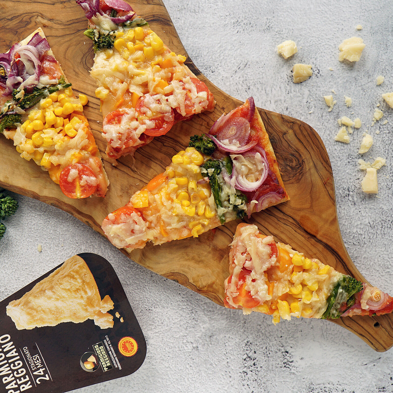 Bunte Gemüsepizza