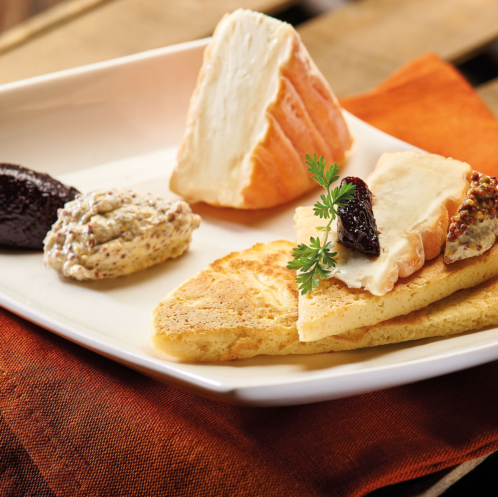 Kartoffel-Crêpe mit Berthaut Epoisses