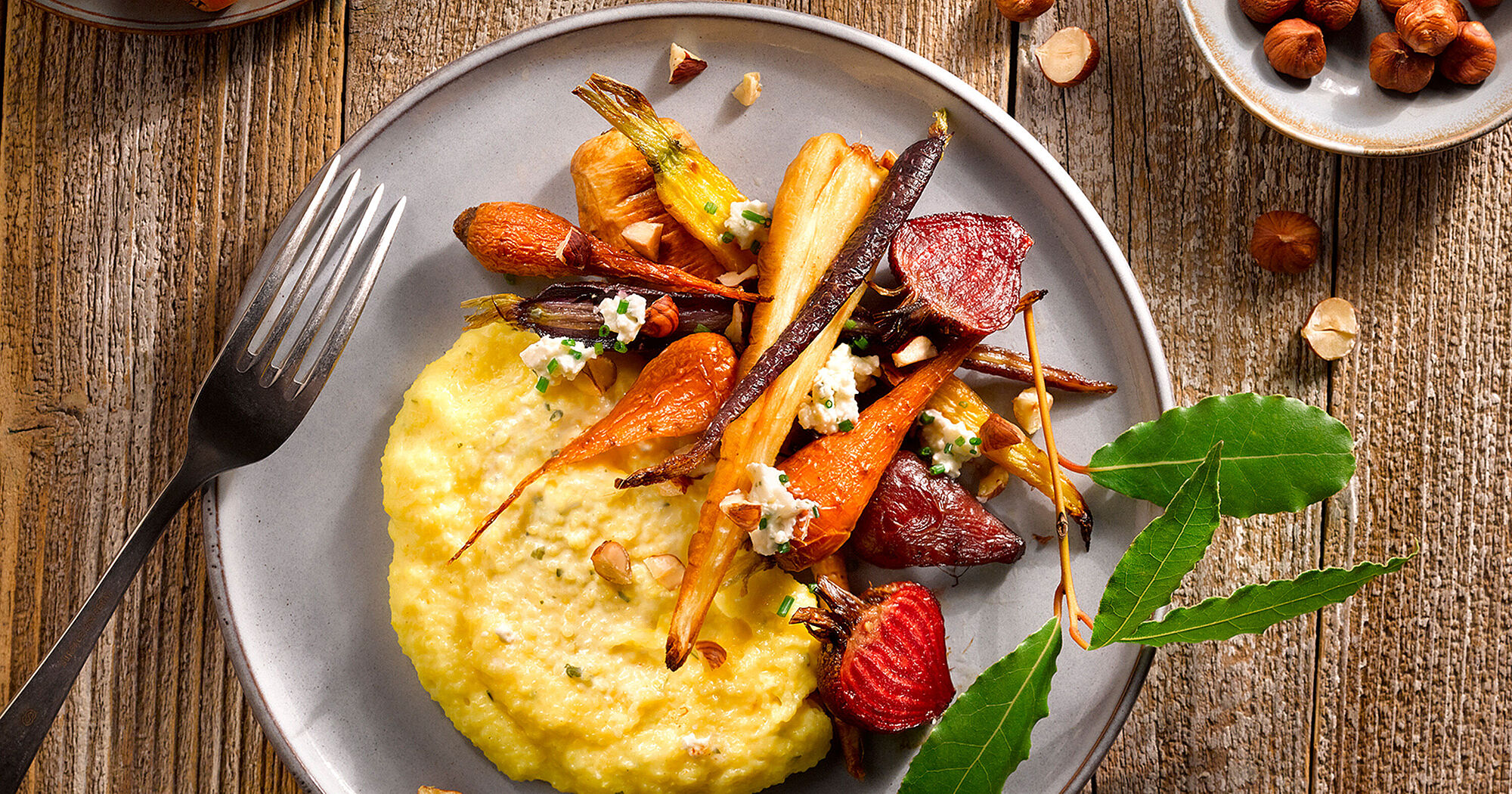 polenta mit gemüse im backofen