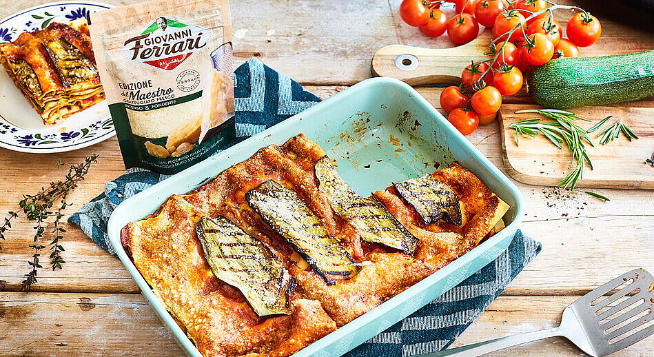 Mediterrane Lasagne mit Parmesan