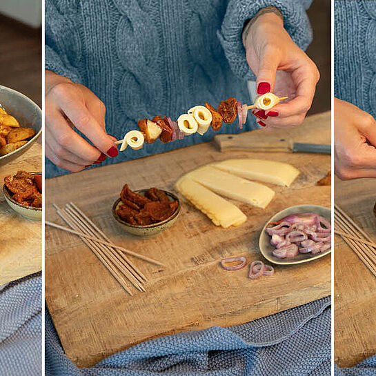 Vom Grill: Herzhafte Blätterteigtaschen mit Käse