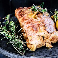 Rezept: Iberischer Schweinebraten gefüllt mit Käse 