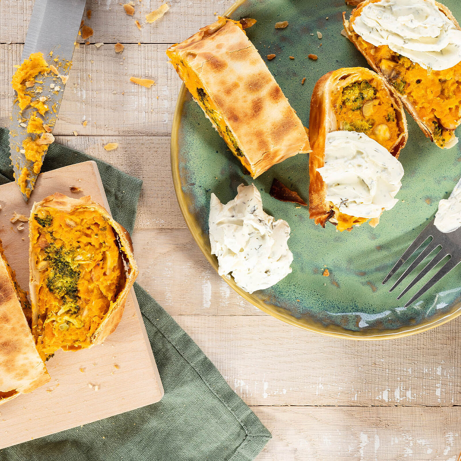 Süßkartoffel-Brunch-Strudel