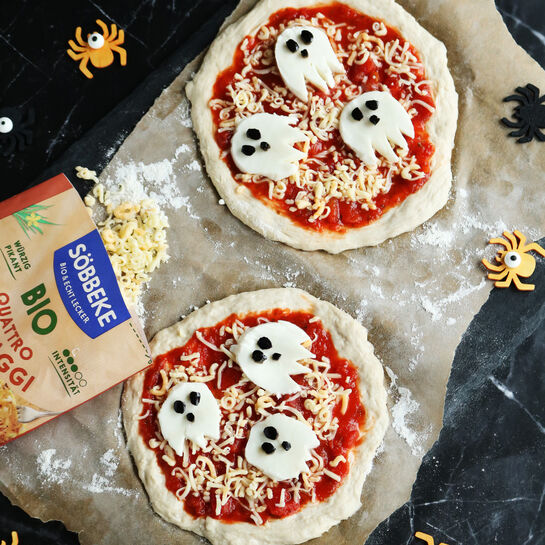 Geister-Pizza für Halloween