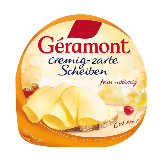 Géramont Produkte packshot cremig zarte Scheiben fein würzig