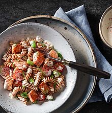 Rezept für schnelle Rote-Linsen-Pasta mit Brunch