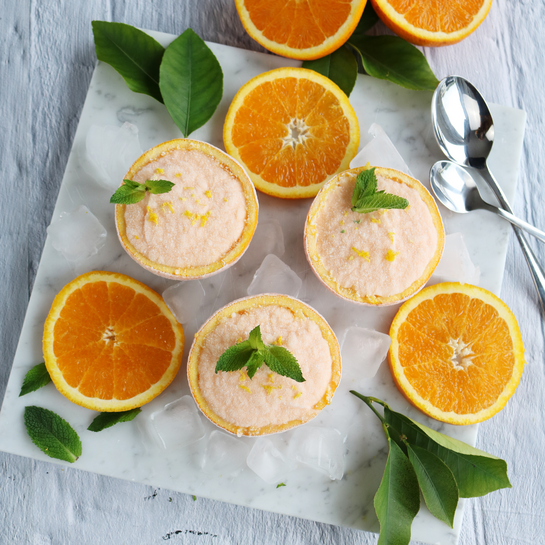 Sommerliches Orangen-Spritz-Eis