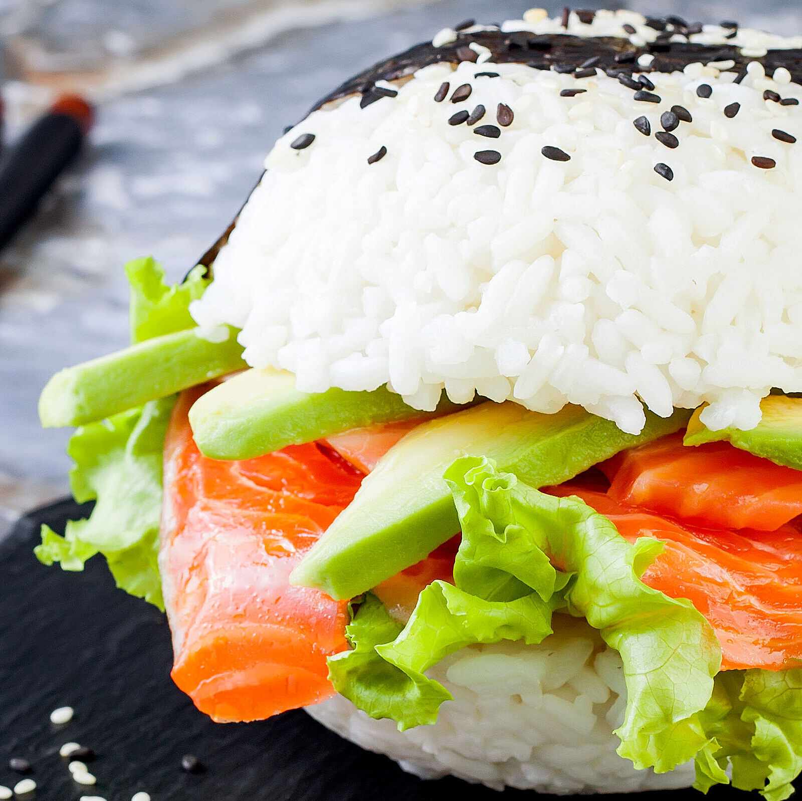 Sushi-Burger mit WASABI Käse