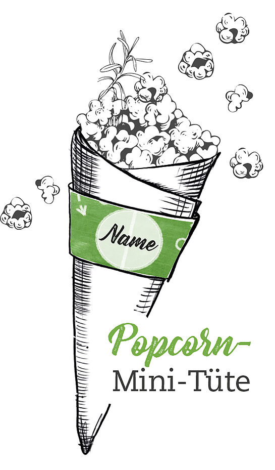 Mini Popcorntüte für leckeres Käse-Popcorn 