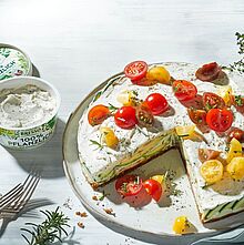 Rezept für herzhaften veganen Cheesecake