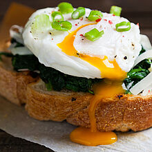 Rezept für Eggs Florentine mit Fol Epi 