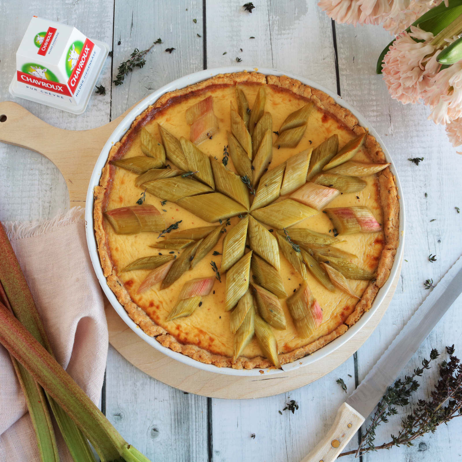 Rhabarber-Ziegenkäse-Tarte