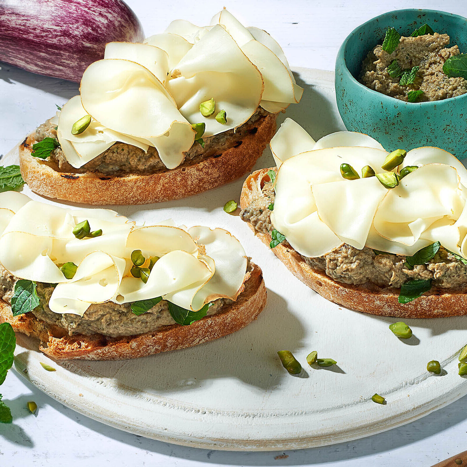 Bruschetta mit Auberginencreme