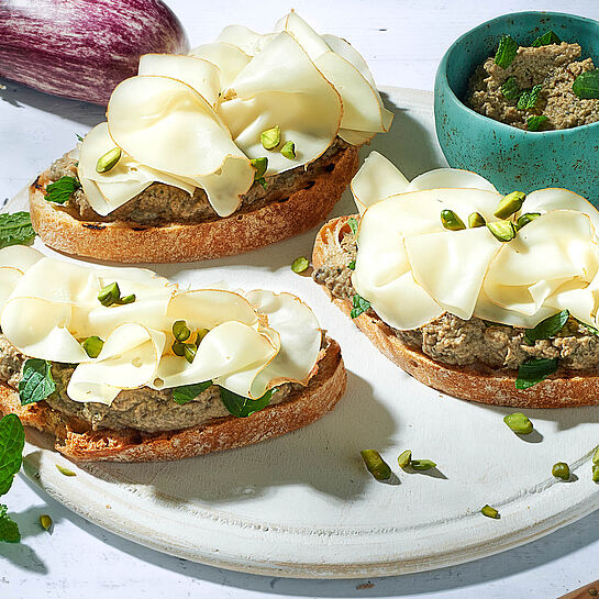 Rezept für Bruschetta mit Auberginencreme