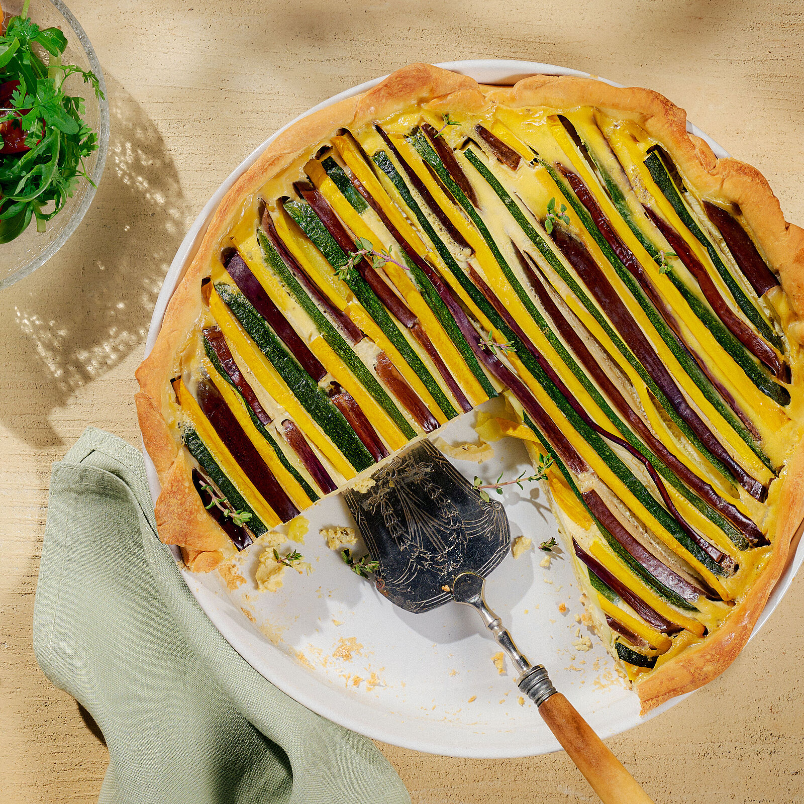 Streifen-Gemüse-Quiche