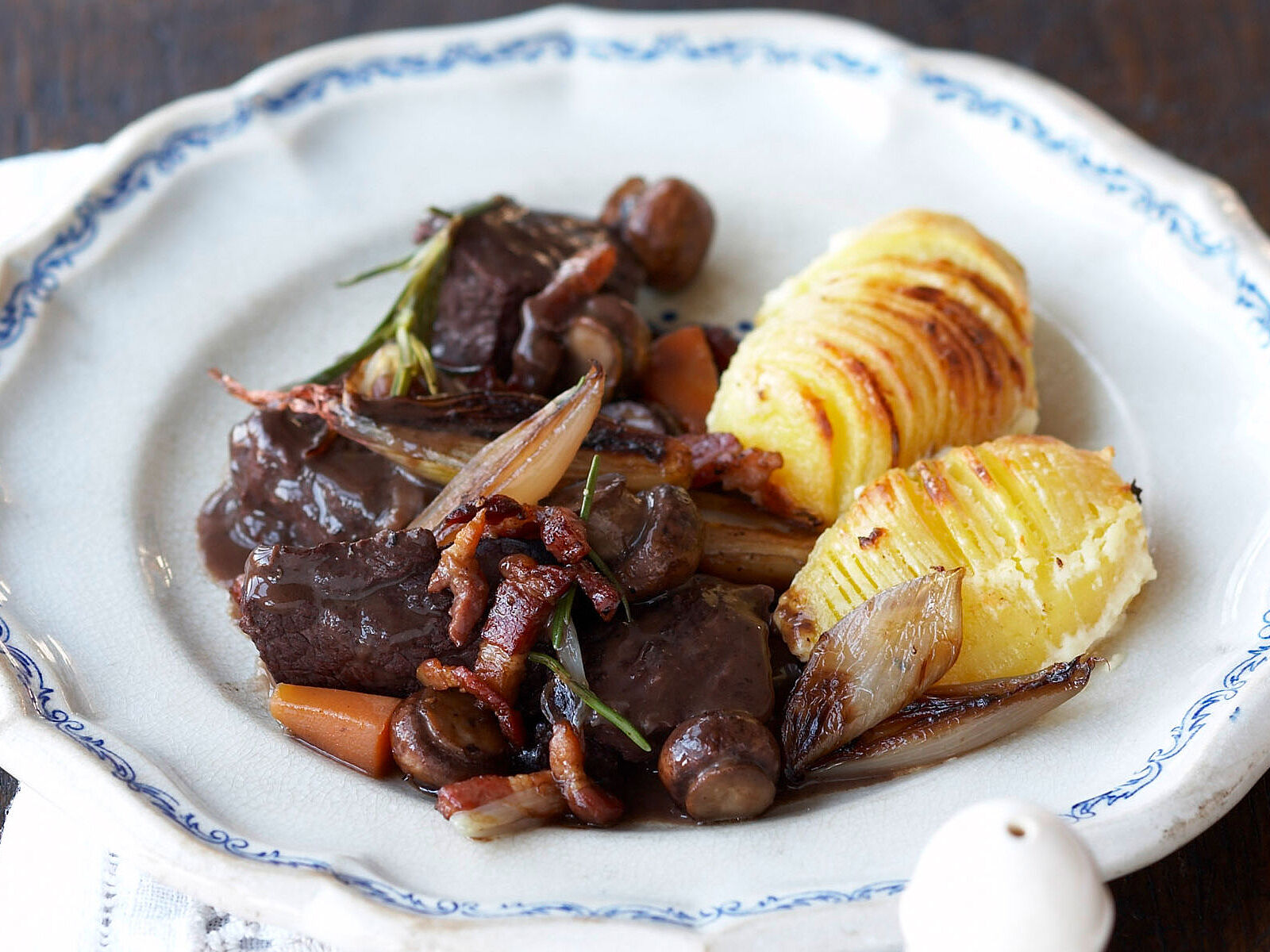 Boeuf Bourguignon und Gratin Dauphinois