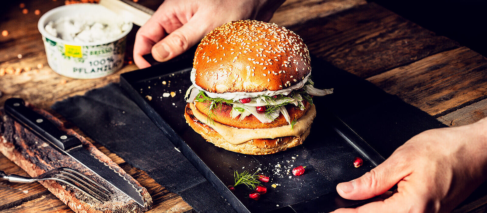 Veganer Orient-Burger
