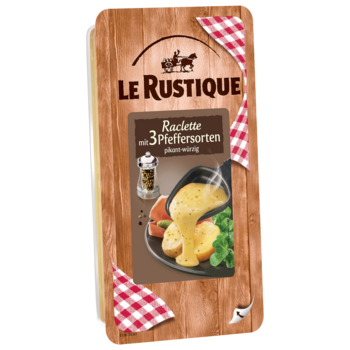 Le Rustique Raclette mit 3 Pfeffersorten pikant würzig