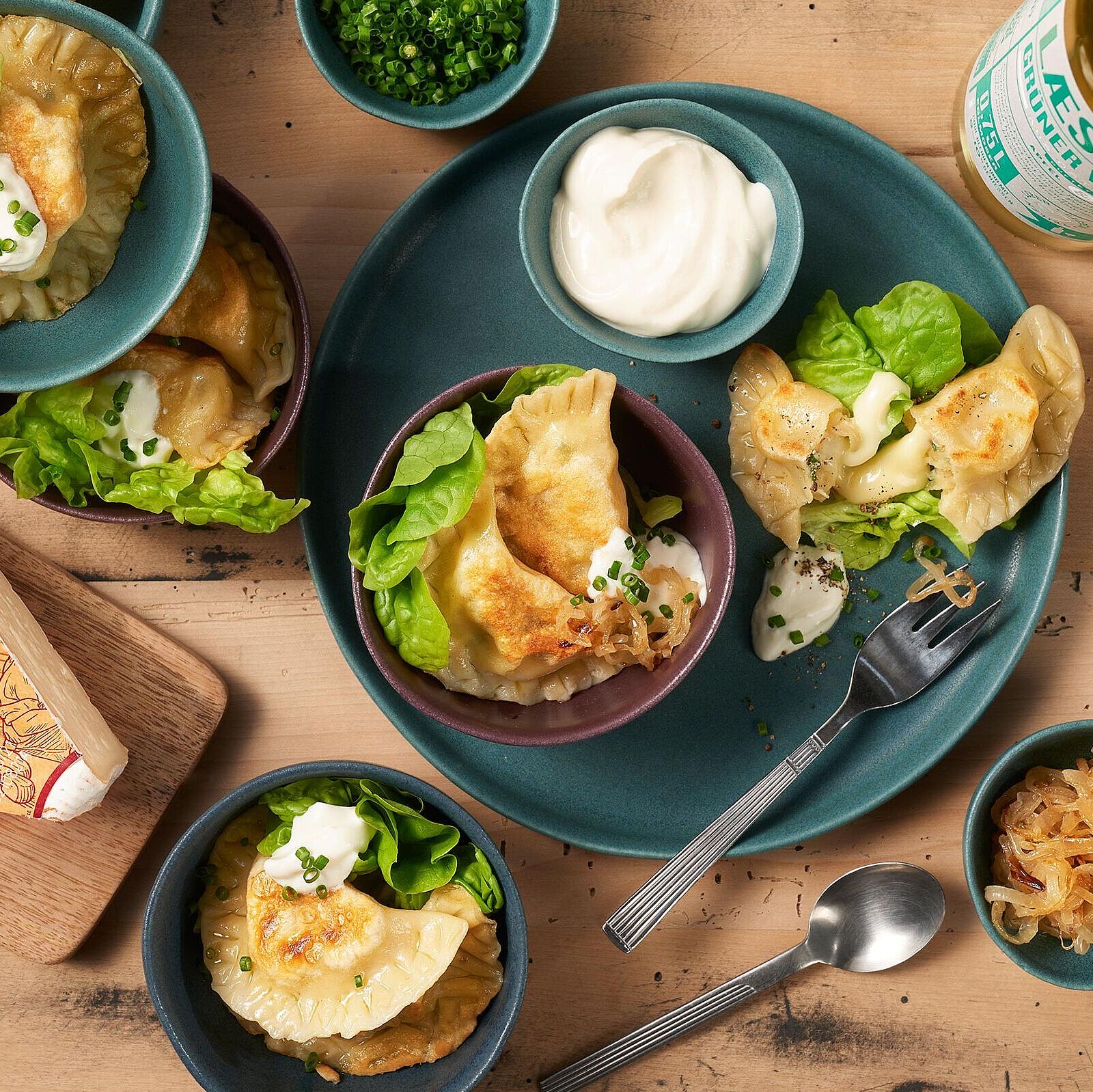 Piroggen mit Käse-Kartoffelfüllung