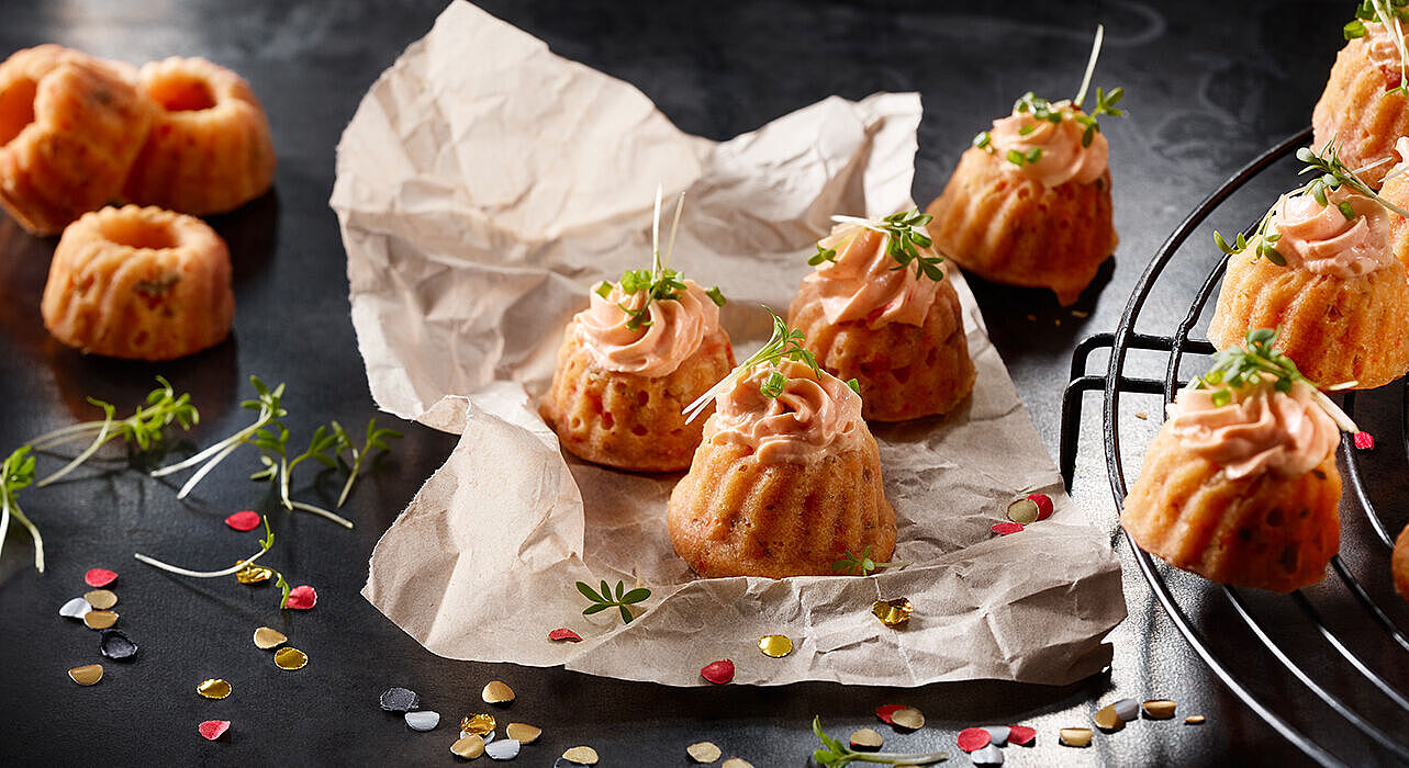 Herzhafte Mini-Gugelhupf mit Bresso