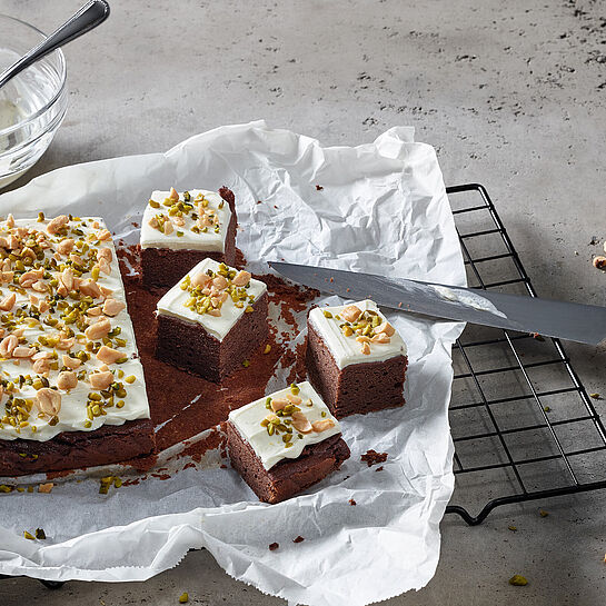 Rezept für proteinreiche Avocado-Brownies