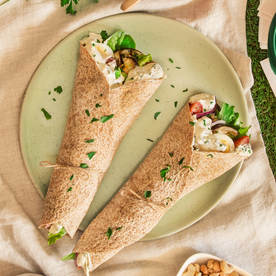 Gemüse-Wraps mit Frischkäse
