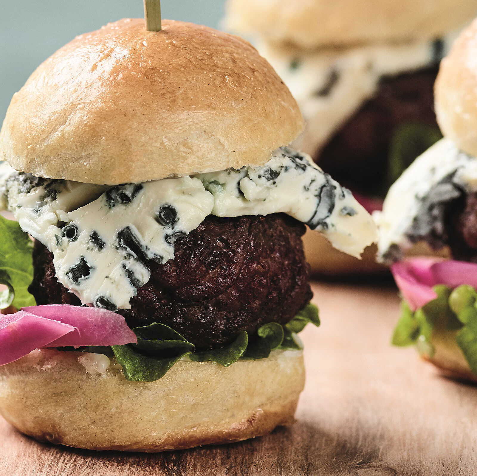 Mini-Burger mit Saint Agur