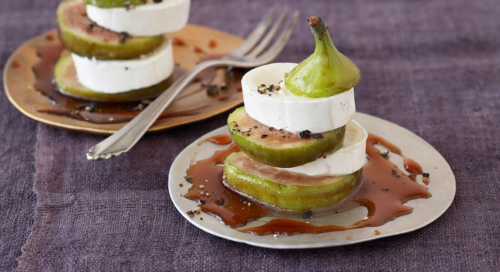 Käse-Feigen mit Balsamico-Karamell