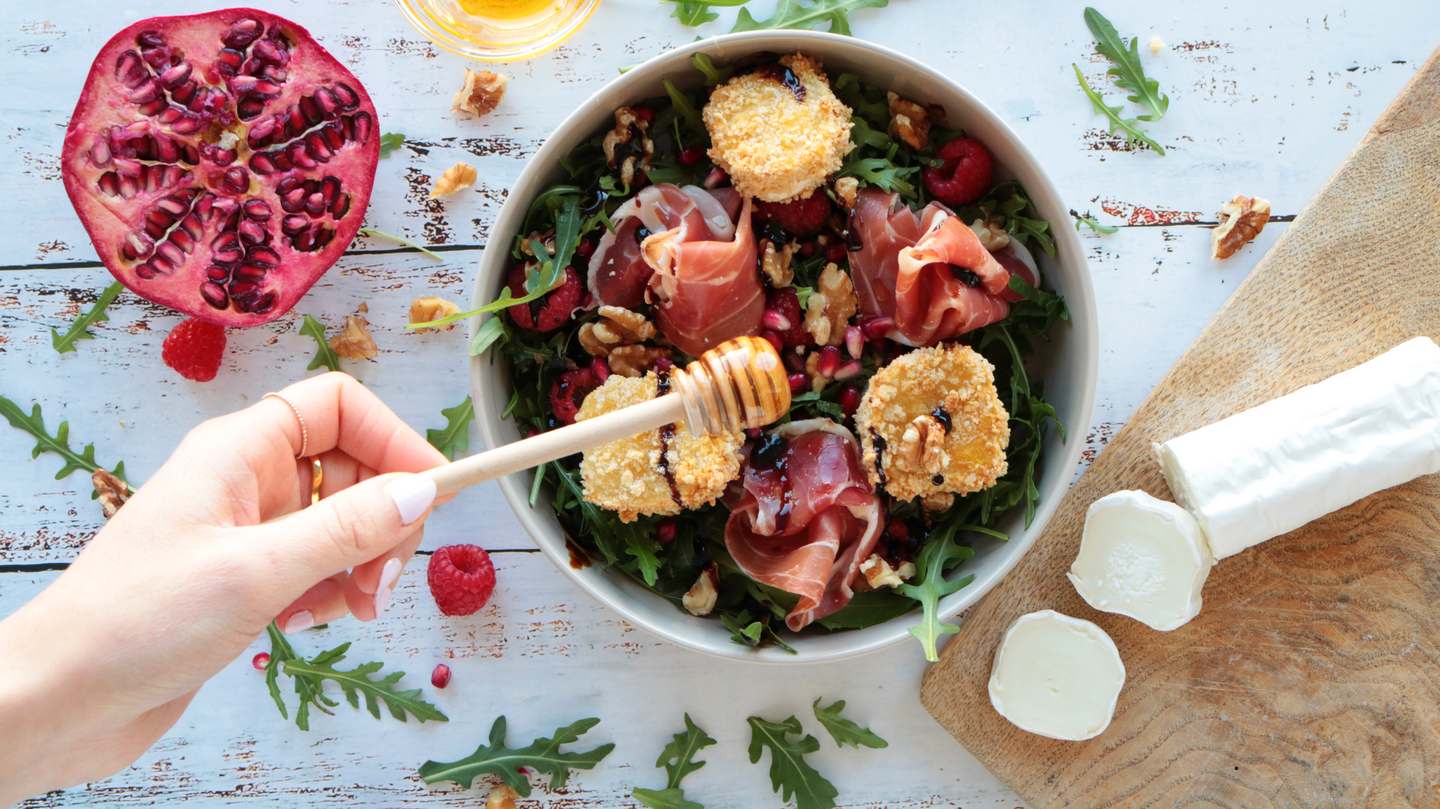 Panierter Chavroux Salat