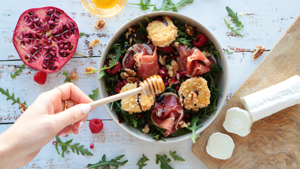 Panierter Chavroux Salat