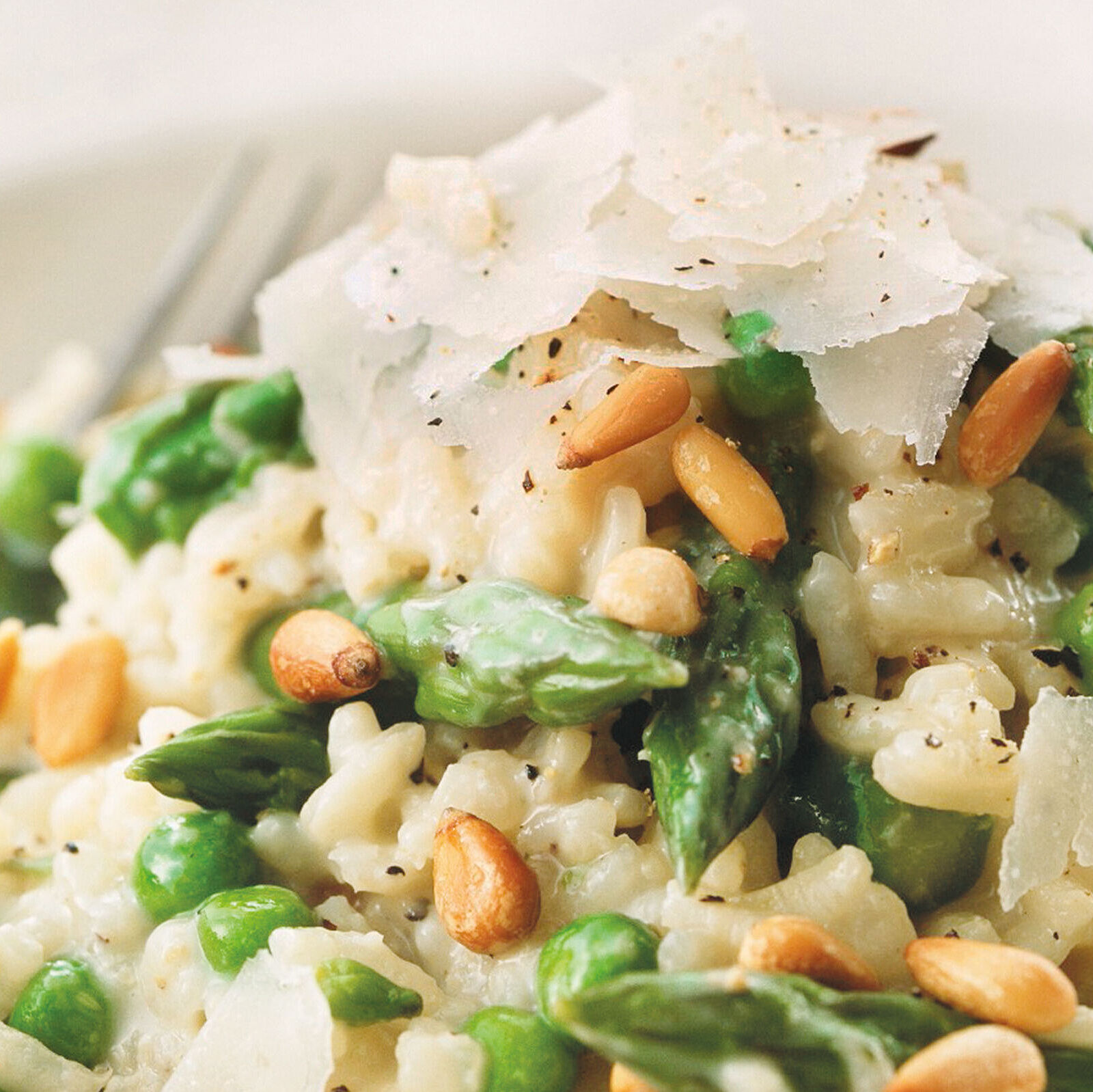 Risotto mit grünem Spargel