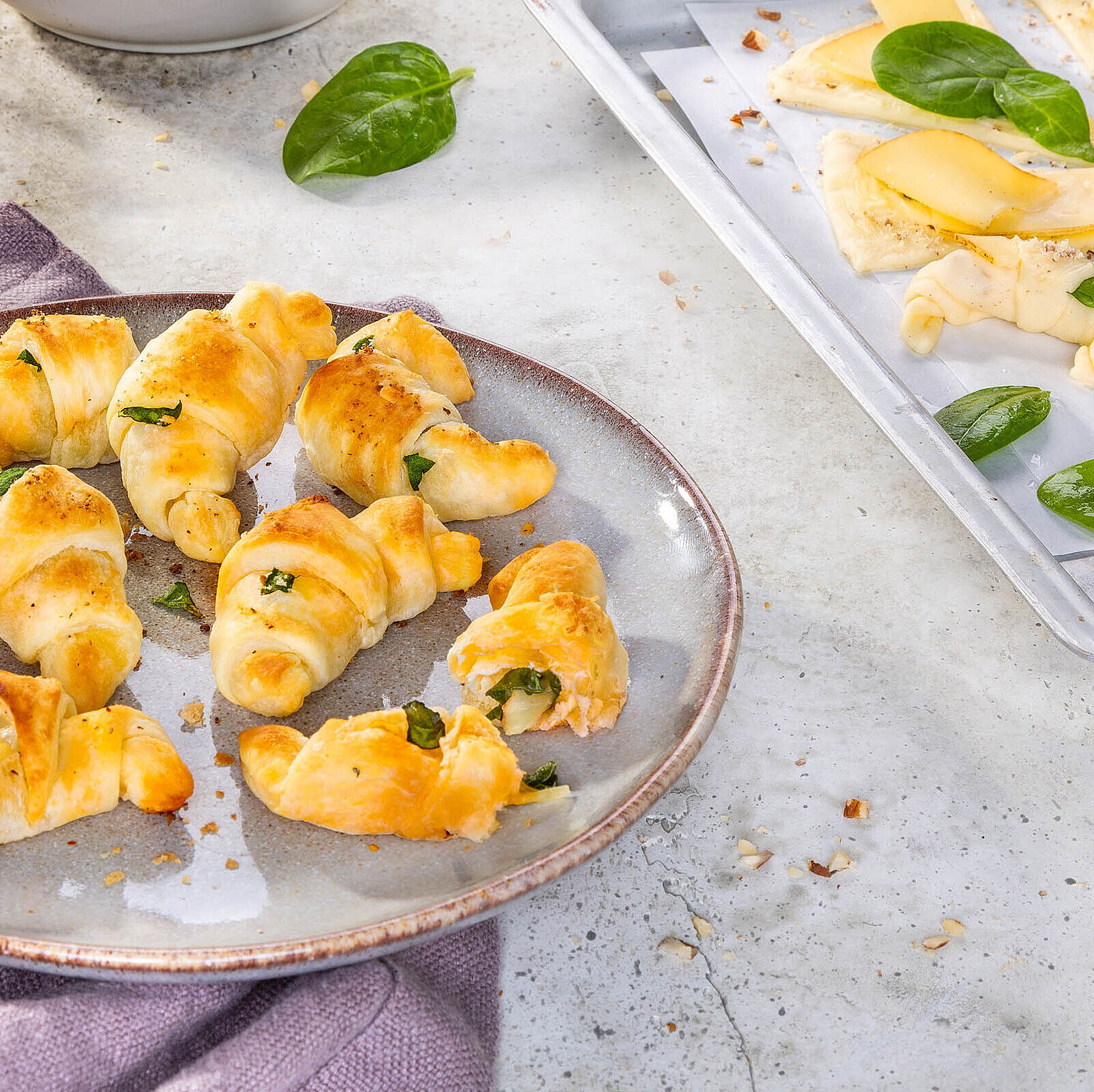 Gefüllte Fingerfood-Croissants