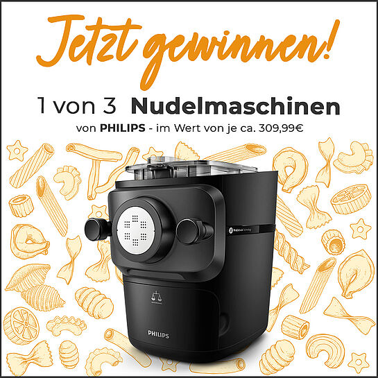 Gewinne eine Nudelmaschine mit Ich liebe Käse!