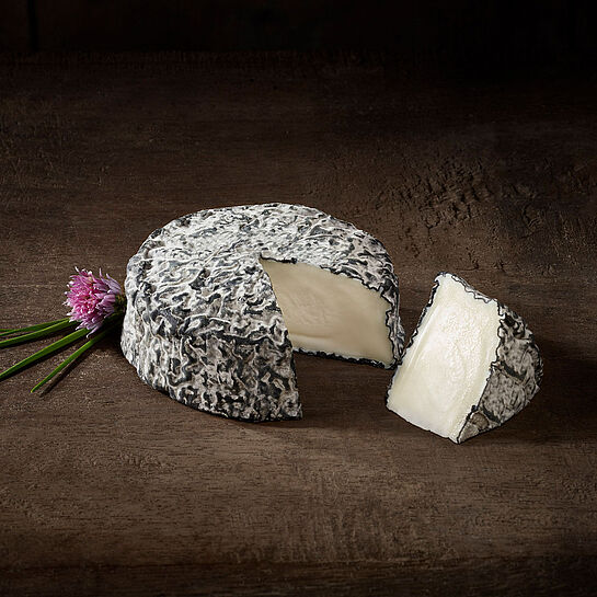 Le Cabrissac auf Schieferplatte Le Cabrissac Ziegenkäse auf Schieferplatte