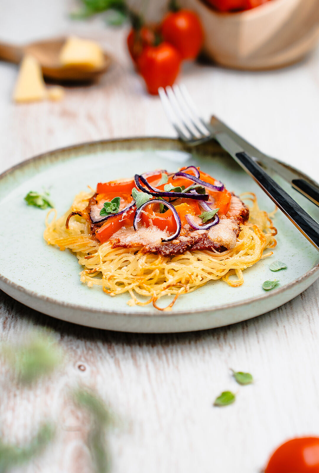 Spaghetti Pizza