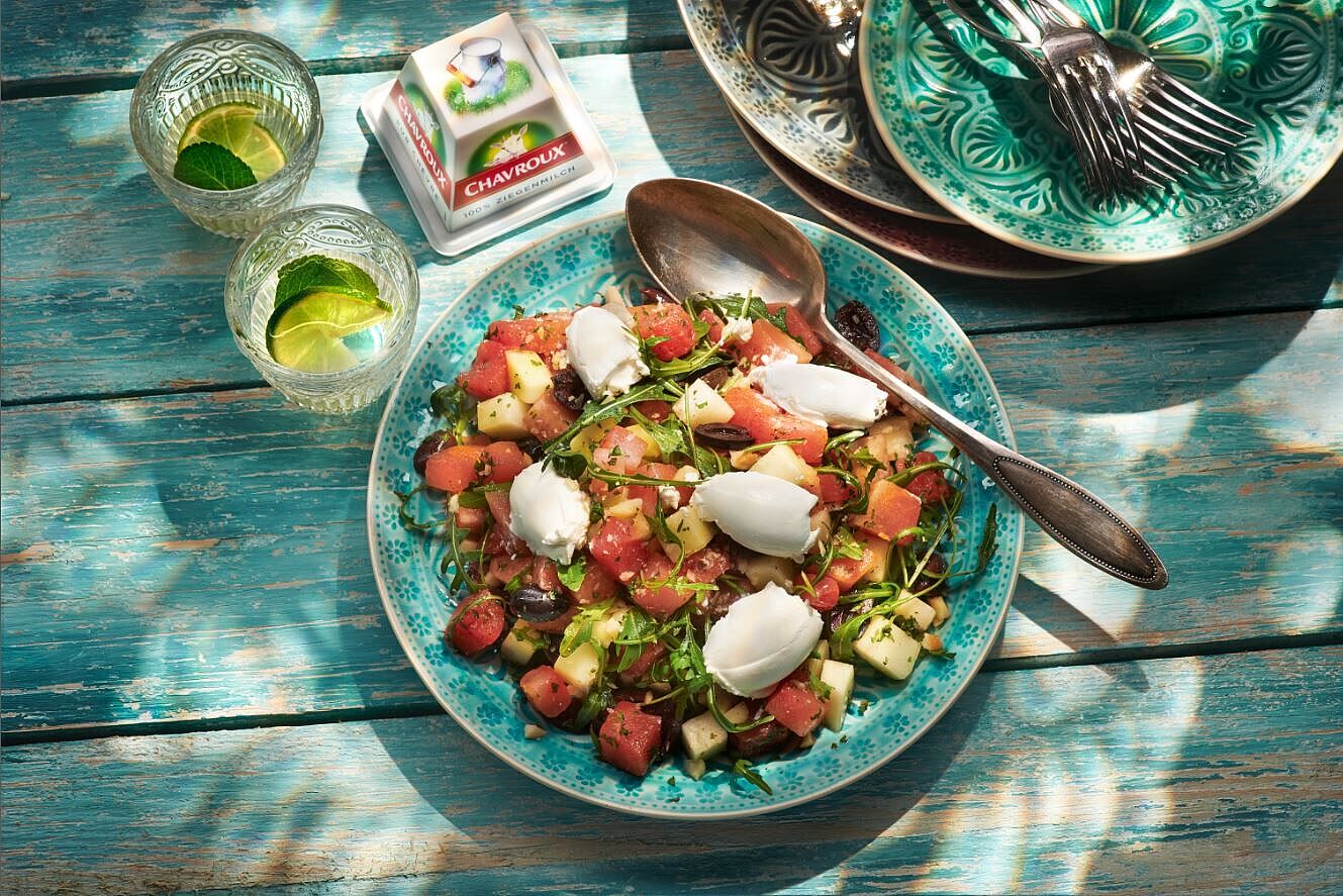 Wassermelonensalat mit Chavroux