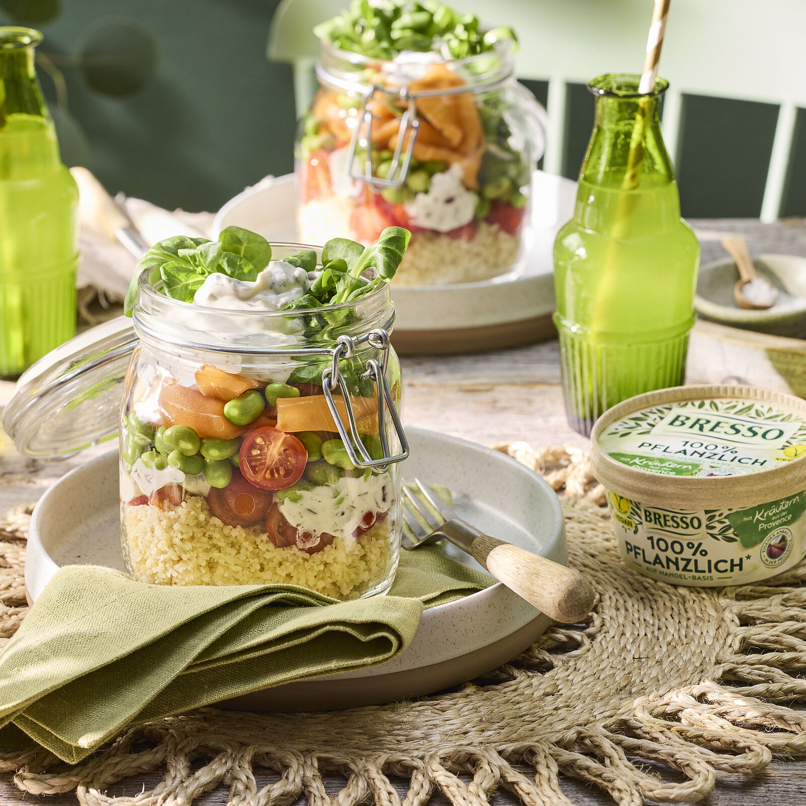Veganer Schichtsalat