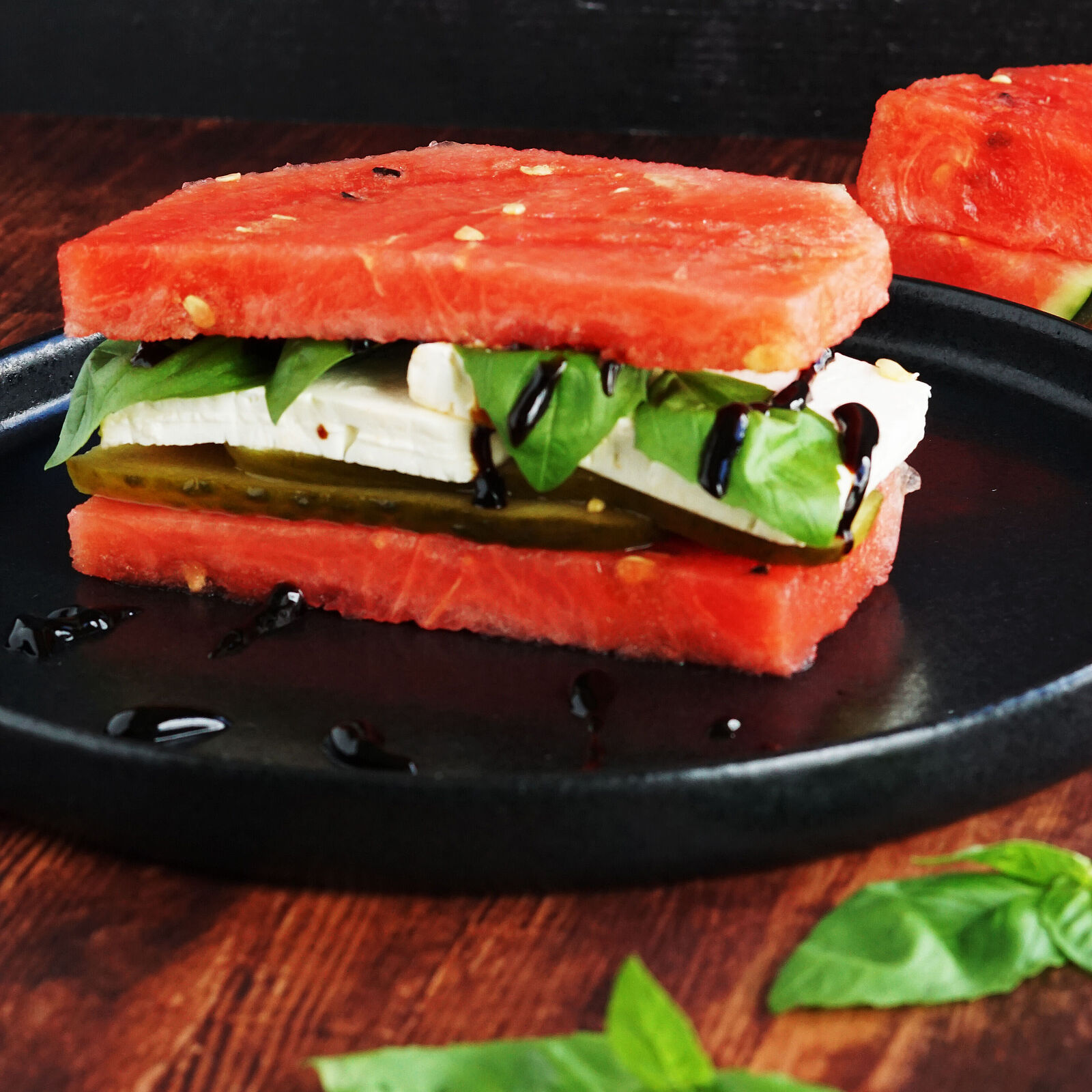 Feta-Melonen-Sandwich