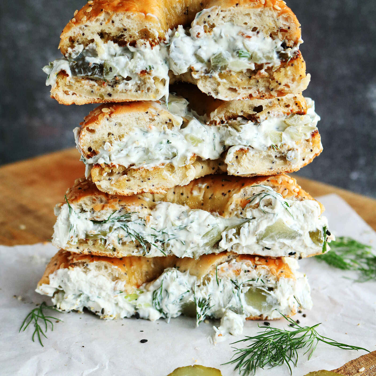 Chopped Gurken Bagel